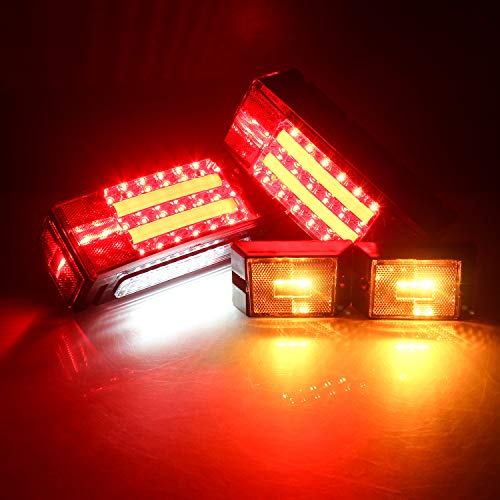 LINKITOM New Submersible LED Trailer Light Kit, Super Bright Brake Stop