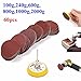 Jeteven 2 inch Sanding Discs Pad Kit for Drill Grinder Rotary Tools with Backer Plate 1/4Inch Shank Includes 60pcs 100-2000 Grit Sandpapers