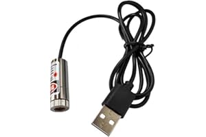 BEITESI Red line laser module, industrial laser module, adjustable focus, line length 39″USB connector diameter 12mm(line-1pack)