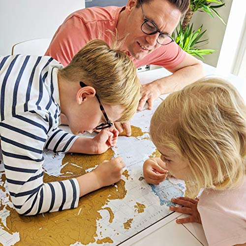 Scratch-The-World-Travel-Map-Scratch-Off-World-Map-Poster-X-Large-23-x-33-Maps-International-50-years-of-Map-Making-Cartographic-Detail-Featuring-Country-State-Borders