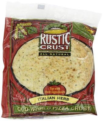 Rustic Crust All Natural Italian Herb Flatbread, 2 pack, .9-Ounce (Pack of 6)