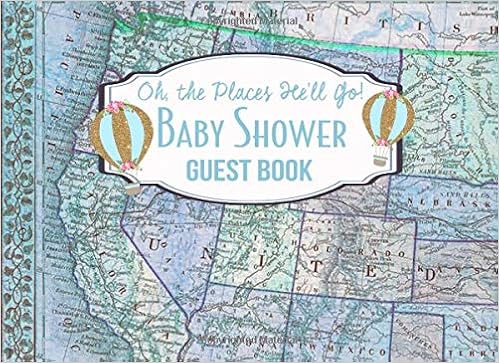 Oh The Places He Ll Go Baby Shower Guest Book Advice For Parents