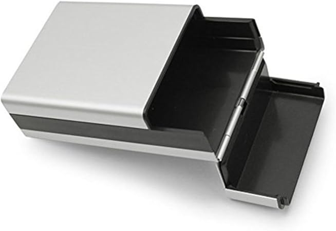 Portasigarette In Alluminio - 2 Pezzi Grigio, Chiusura Magnetica, Elegante E Compatto - Foto 2