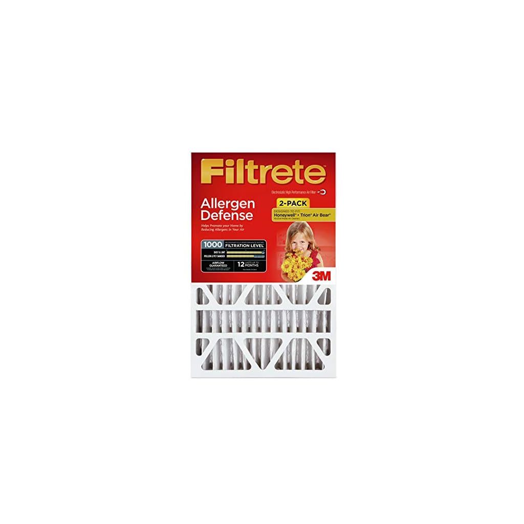 Filtrete ADP012PK2 16x25x4 AC Furnace Air Filter, MPR 1000, Fits