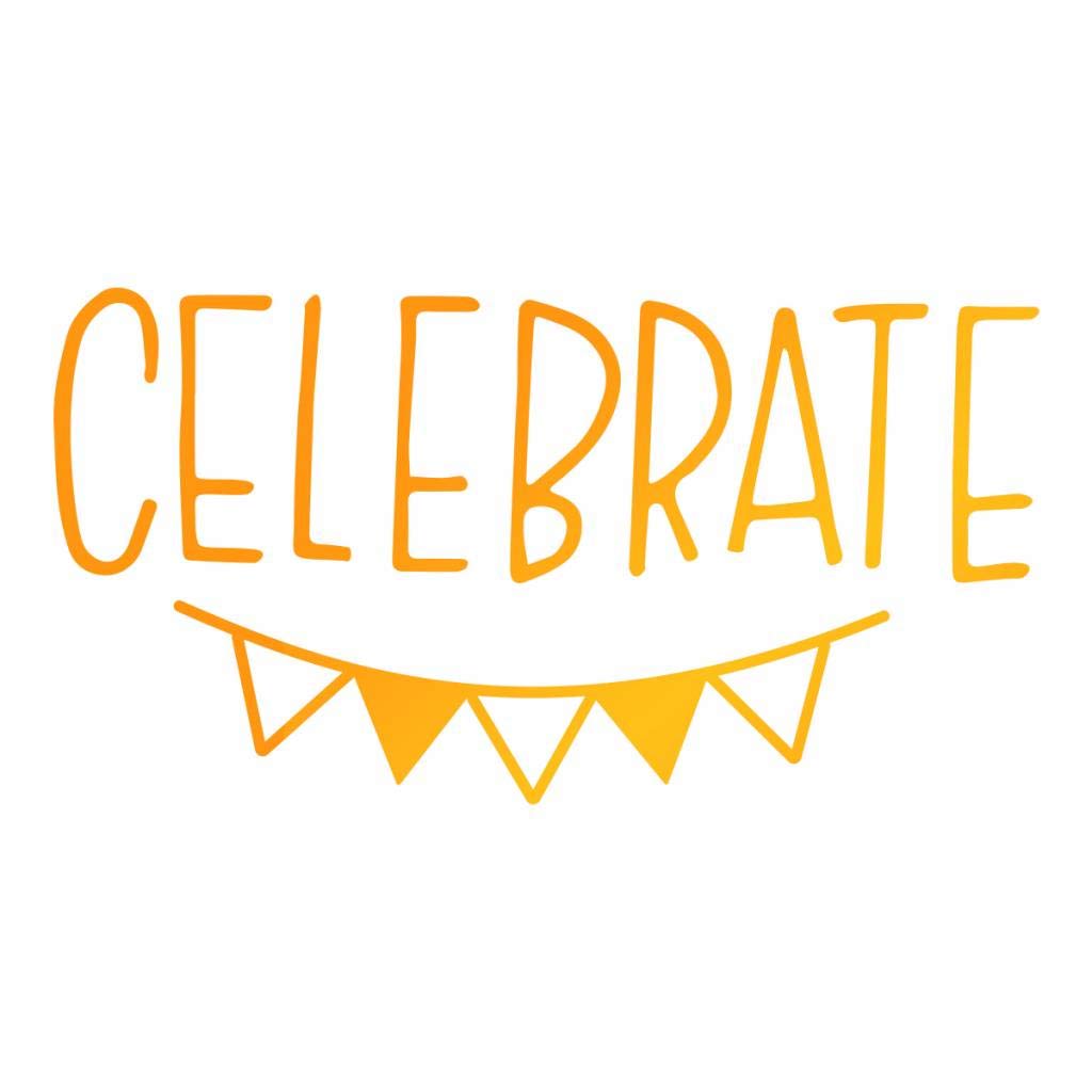 Ultimate Crafts Celebrate Bunting Hot Foil Stamp, Metal, Grey, 22.8 x 9.9 x 0.6 cm