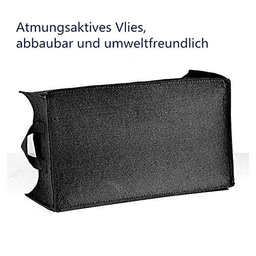 Pflanztasche 5pcs 36L Vliesstoff Pflanzsack groß 60x30x20cm Pflanzkübel Rechteckig Pflanze Wachsende Tasche mit Griffe… – Bild 4