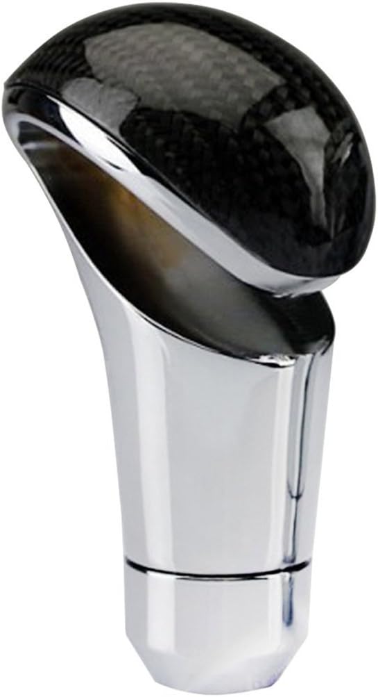 Sakali Universal Carbon Fiber Manual or Automatic Car Gear Shift Knob Shifter Lever Black