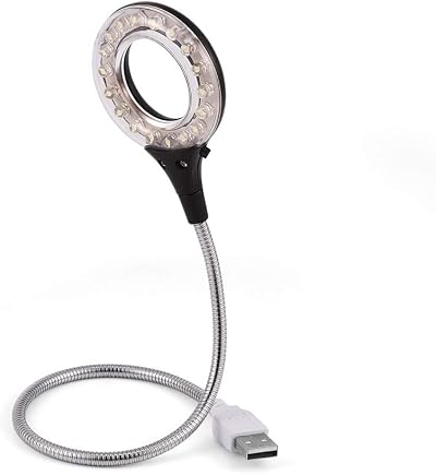 Eboxer Mini USB LED Light 18 LED Clamp Flexible Gooseneck Reading Lamp Black