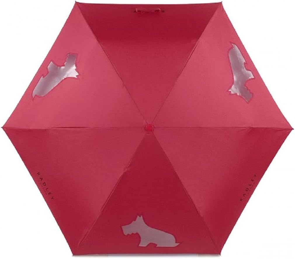 Radley Mini Telescopic Umbrella Cut Out Radley design in Ladybug Red