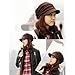 LOCOMO Women Girl Fashion Design Drape Layers Beanie Rib Hat Brim Visor Cap FFH010BRN Brown
