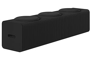 Accordion Folding Stool with Cushion, Honeycomb Kraft Paper Bench, Expandable Seat for Living Room, Office, Reception Decor(B