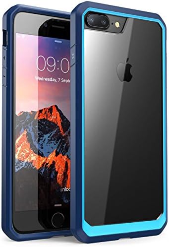 iPhone 8 Plus Case,iPhone 7 Plus Case, ALPHABETT Scratch Resistant Drop Protective SUPER THIN Case for Apple iPhone 7 Plus/iPhone 8 Plus(Blue/Light Blue)