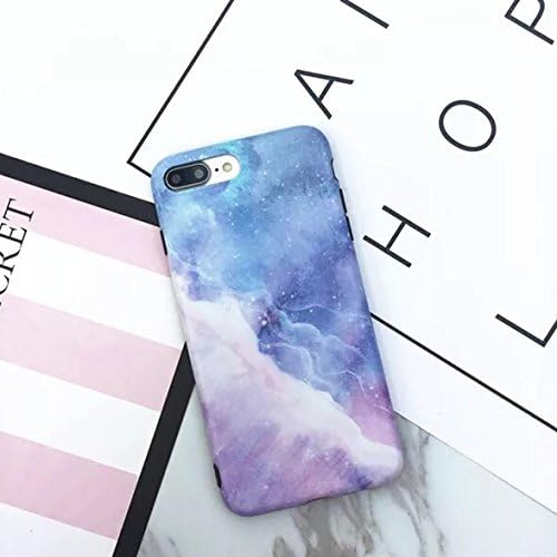 iPhone 8 / iPhone 7 Case Marble Custom Made Galaxy Universe Glitter Star Unicorn Blue Starry Night Painting Cosmos TPU Slim-Fit Girls Cute Super Thin Clear Case for Women 4.7 inches iPhone (Starry)