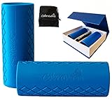 Thick Grips for Dumbells and Barbells with Gift Box and Carrying Bag - Cobrawise Blue Forearm Blasters - Weight Lifting Fat Grips to Increase Arm Size and get Extreme Pump