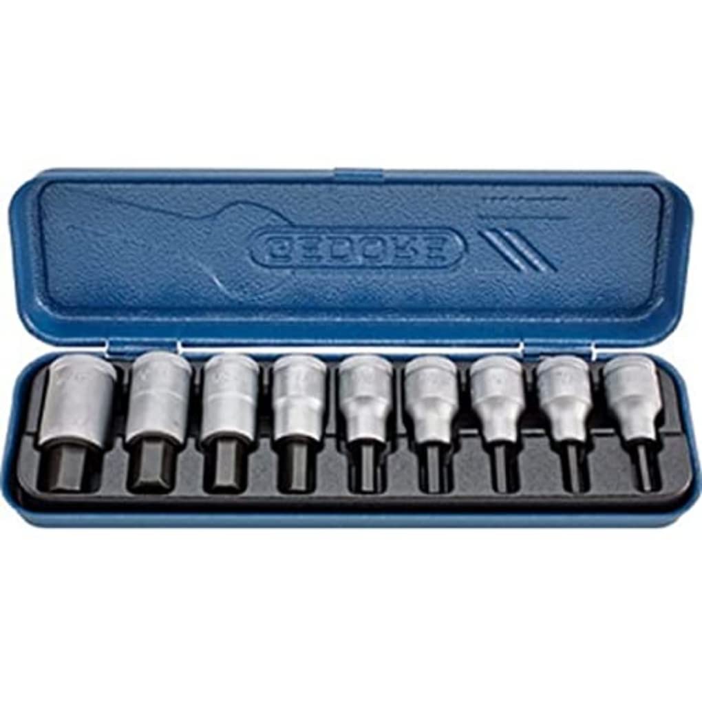 Gedore IN19PA 1/2 Screwdriver Bit Socket Set - Silver (9-Piece)