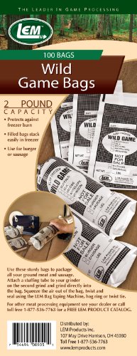 LEM Products Two Pound Wild Game Bags 100 Bags Pricepulse