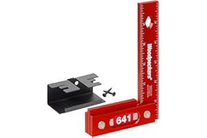 Woodpeckers Precision Woodworking Square, 150MM, Aluminum, USA Made, Feature Packed Metric Square, Self Standing, Shoulder Li