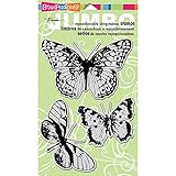 Stampendous Jumbo Cling Rubber Stamp Sets, Butterfly Trio Images