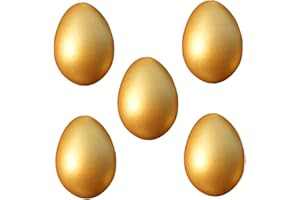 Easter Eggs Wooden Golden Egg Toy DIY Painting Easter Egg Decoration 5PCS Eggs, Wooden, Decoration, Painting, Hunt
