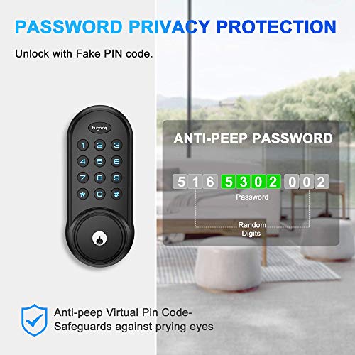 Hugolog Deadbolt Lock Electronic,Keypad Keyless Entry Door Lock