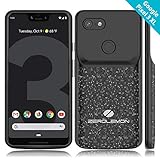 Google Pixel 3 XL Battery Charging Case, ZeroLemon Slim Power 4700mAh Extended Battery with Soft TPU Full Edge Protection Case for Google Pixel 3 XL- Black