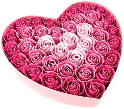 バスフレグランス ローズ ハートボックス スタンド付 バラ インスタ映え 並行輸入品 花の形の入浴剤 ピンク Q Fla