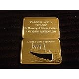 1 OZ 24 Karat Gold Plated .999 1912 RMS Titanic 100th Year Anniversary Tragedy
