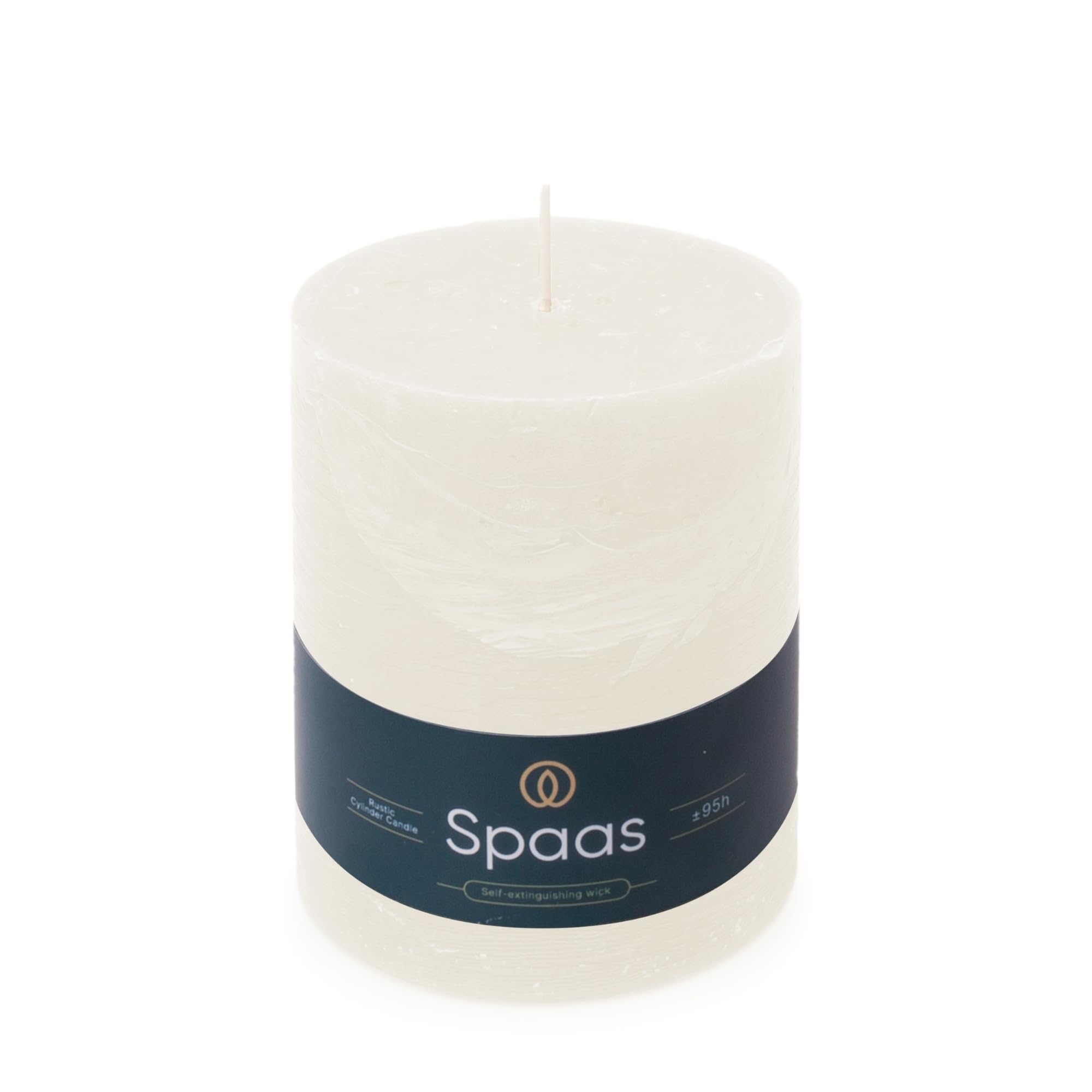 Spaas Rustic Pillar Candle 100/130 mm 95h, White