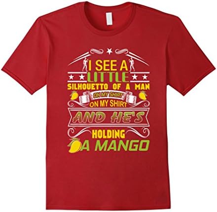Men's I See A Little Silhouetto T Shirt Small Cranberry