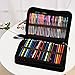 Canvas Colored Pencil Case, Travel Portable Pencil Wrap Holder Pen Bag Pouch for Prismacolor Watercolor Pencils, Crayola Colored Pencils, Gel Pens, Marco Pens and Cosmetic Brush (150 Slots)