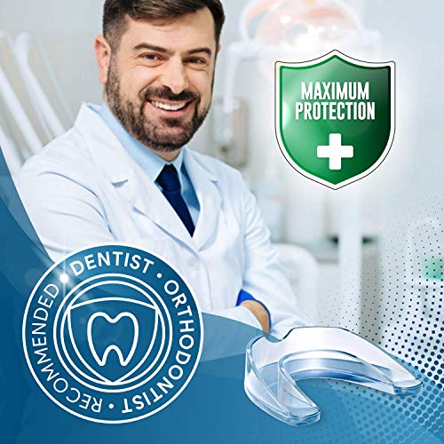 Professional Mouth Guard For Grinding Teeth, Thin Fit, Small Size, 4 Pieces Mouthguard, Moldable Night Guards For Teeth Grinding, Night Guard Eliminates Bruxism & Teeth Clenching, Antibacterial Dental - Thumbnail 3