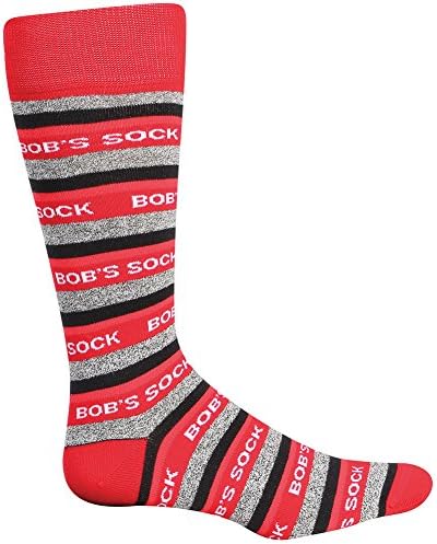 Unisex-Adult Bob Striped Socks - Red