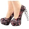 SHOW-STORY-Lonely-Wolf-Stud-Zipper-Platform-Silver-Bone-Heel-Club-PumpsLF80652