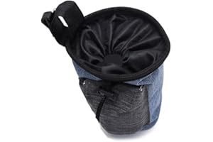 Multi-Functional Cationic Linen Drawstring Pet Treat Pouch – Portable and Large Capacity (Blue)