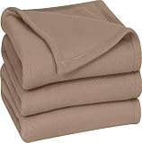 Utopia Bedding Polar Fleece Premium Bed Blanket - Extra Soft Brushed Microfiber (King, Tan)