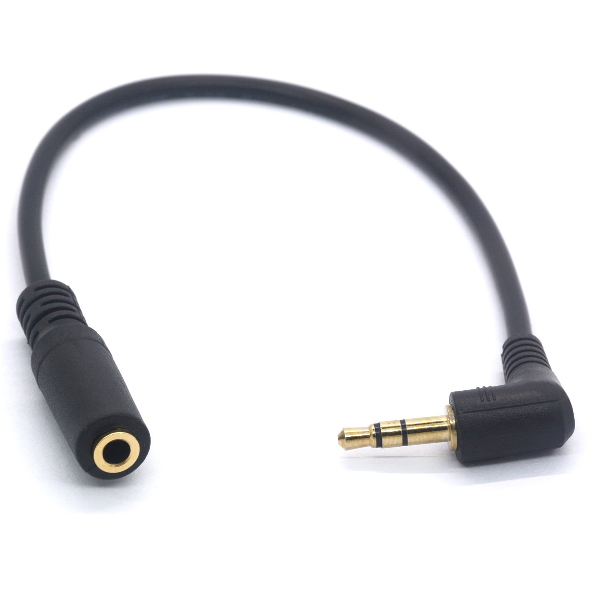 Tomost 3.5mm Male to Female Cable Audio Headphone Extension Cord - 20cm