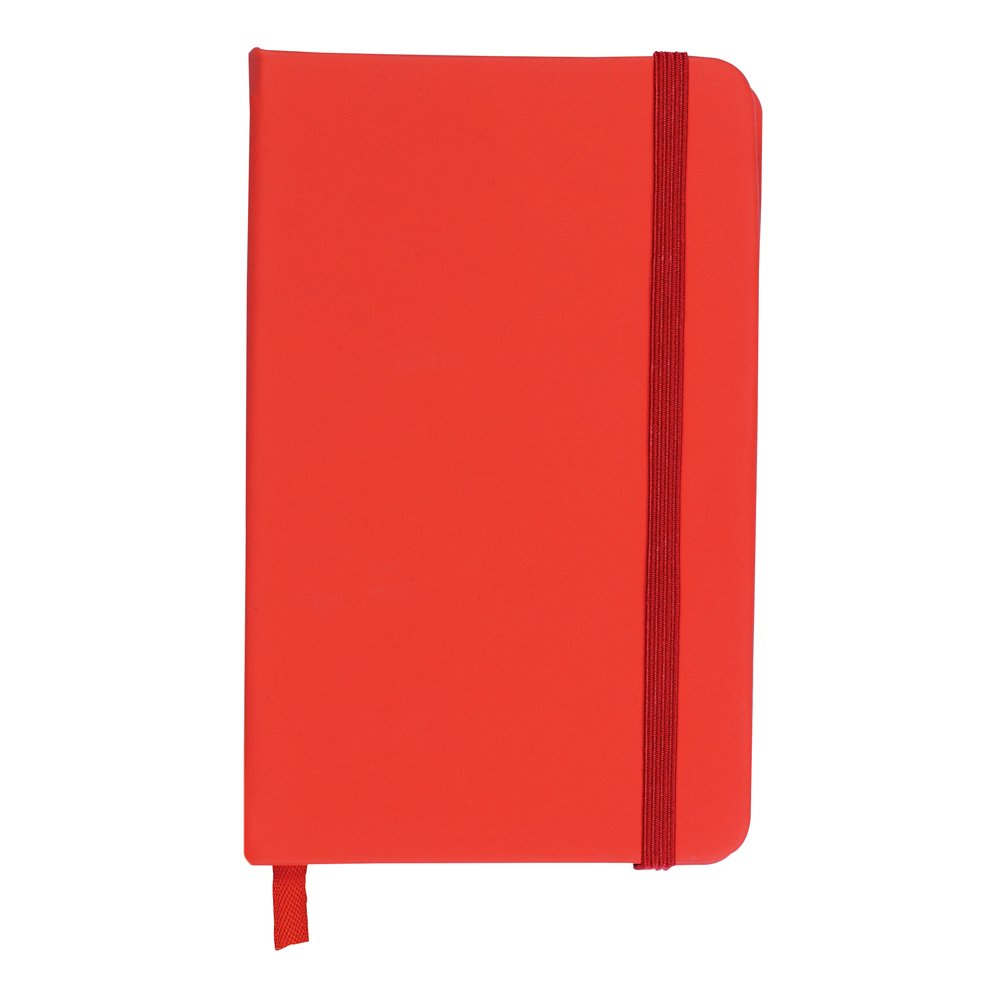 eBuyGB A4 Coloured Hardback Lined Paper Notebook, Red, Pack of 1 1301405