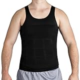 Roc Bodywear Mens Slimming, Compression shirt and Body Shaper. Top Rated (XXL, Black)