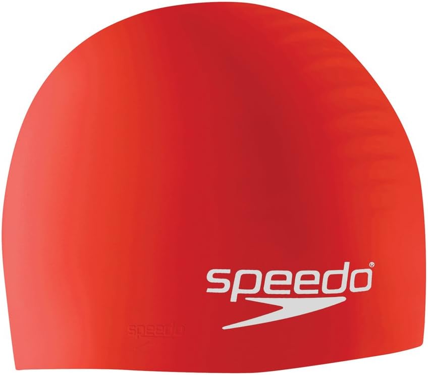 Speedo Unisex Red Silicone Swim Cap One Size UK