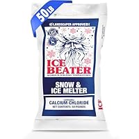 Snow Joe Ice Beater Calcium Blend Powerful Ice Melt, 50 Pound Bag - Works to -15°F Safe for Sidewalks, Driveways, and Walkways