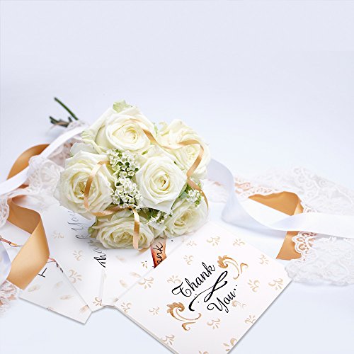 Geekper 16 Thank You Greeting Cards - Folded Thank You Note Cards 4 Designs for Thanksgiving Christmas Wedding Birthday - Envelopes Included 5.9 x 3.9 inch - Thumbnail 3