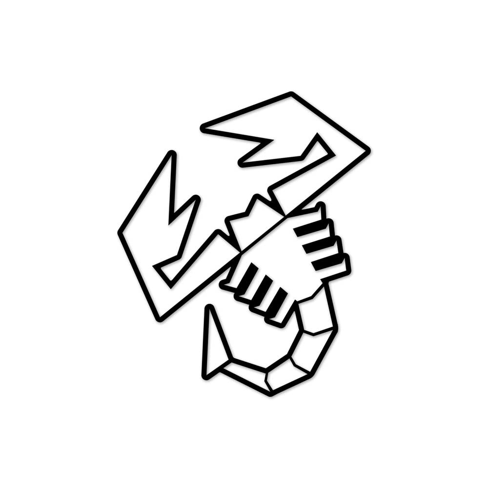 Supershaped Die-cut Sticker Transparent Scorpion with Black Edges, 120 mm