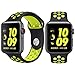 Apple Watch Band ,42MM Sport iWatch Bands Silicone Replacement Wristbands Strap for Apple Watch Series 3 Series 2 Series 1  Sport Edition , M/L Size - Black/Volt Yellow