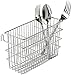 Better Houseware Silverware Utensil Drying Rack Holder Basket for Spoons & Chopsticks Silverware Caddy Silverware Drying Basket Silverware Drainer Basket (3 Compartments, Chrome)