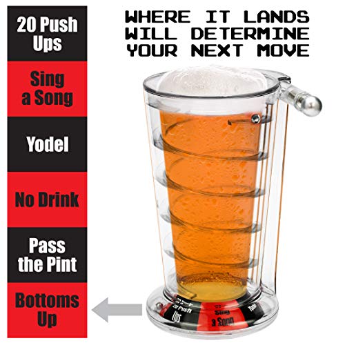 Pinball Pint Glass - Play This Iconic Arcade Game While You Down A Pint - Always Be the Life of the Party With the Newest Drinking Game in Town