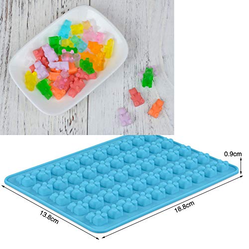 Mobiut Gummibärchen/Schokoladenform Silikon Formen, 5 Stück Süßigkeit Formen/Bonbonform Silikon und Eiswürfelbereiter… – Bild 5