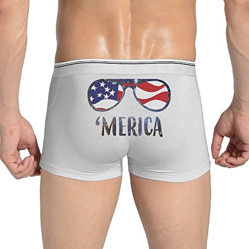 Merica Patriot Best Gift Ever USA Men's Underwear Seamless Comfort Soft Stretch Boxer Brief