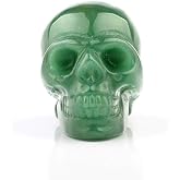 50mm Green Aventurine Carved Skull Crystal Reiki Healing Statue Collectible Figurine Charka Stone