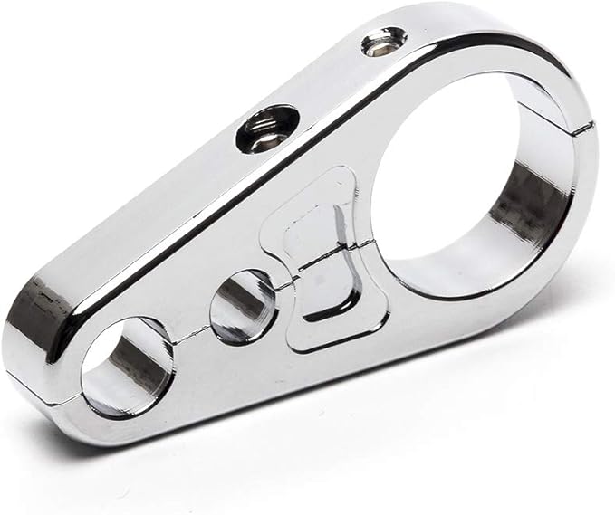 Triclicks Chrome Brake Clutch CNC Cable Part Clamp Clip For