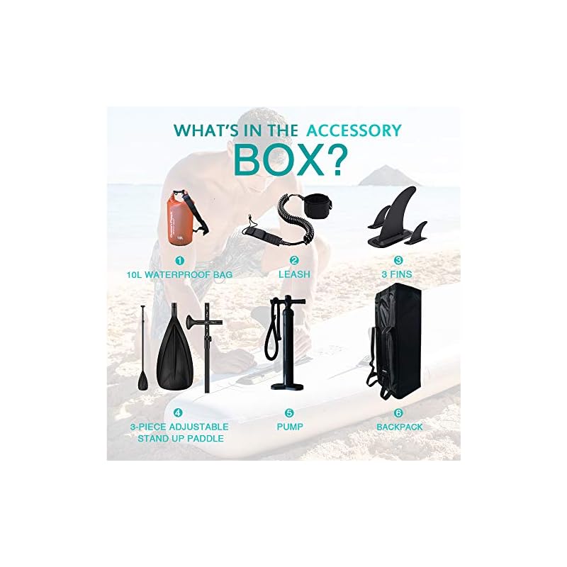 FunWater Stand Up Paddle Board 11’x33”x6” UltraLight (20.4lbs